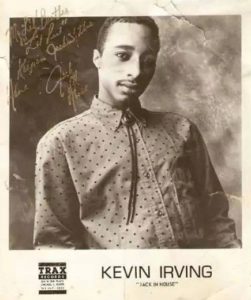 Kevin Irving Autogrammkarte von Trax Records