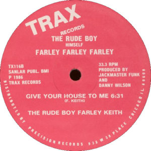 The Rude Boy Farley Keith ‎- Give Your Self To Me, Label B, 1986 