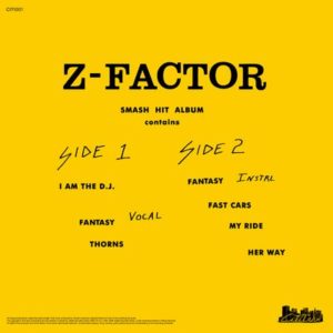 Z-Factor – Dance Party Album, Cover LP back, 1984