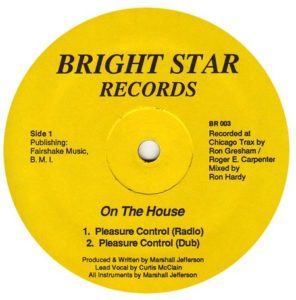 On the House - Pleasure Control, Label A, 1986