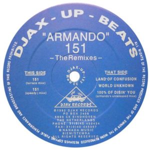 Armando - 151 Remixes, Label A, 1992