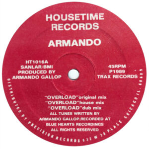 Armando Overload Label A Housetime Records