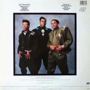 Ten City - Foundation, Album Cover back LP, 1989