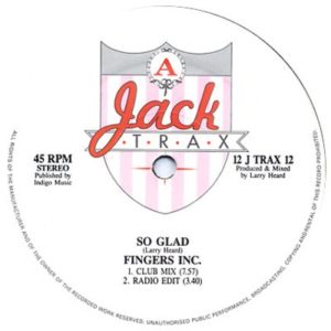 Fingers Inc. - So Glad, Label A, 1988