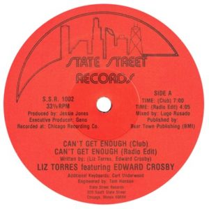 Liz Torres ft. Edward Crosby ‎– Can't Get Enough, Label 1987 