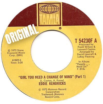 Eddie Kendricks - Girl U need a Change of Mind (Original)