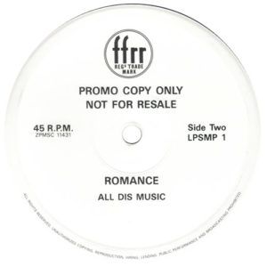 Romance - All Dis Music, Promo