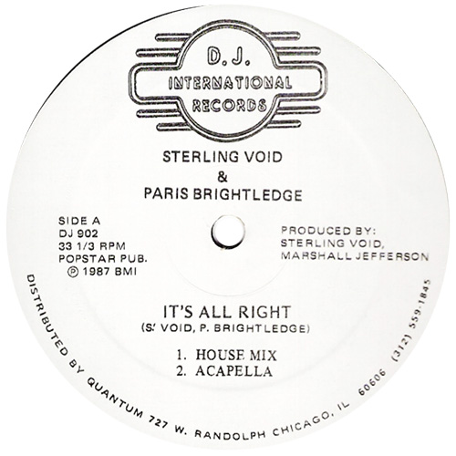 Sterling Void - It's all Right, Label A, 1987