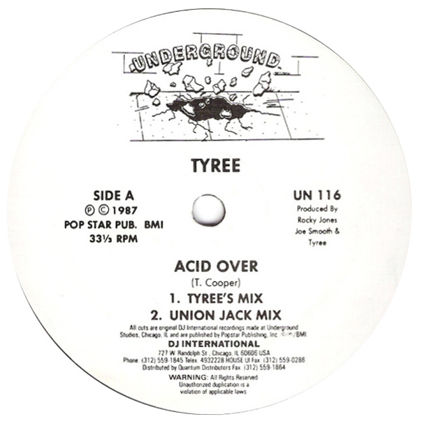 Tyree - Acid Over, Label A, 1987