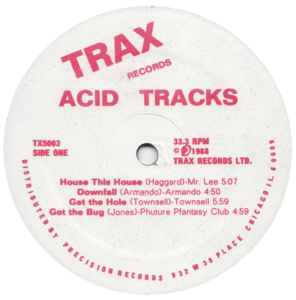 Acid Tracks, Trax Records, Label A, 1988