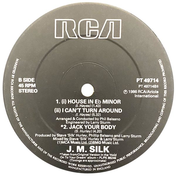 JM Silk - She's So Far Away, Label B, 1987