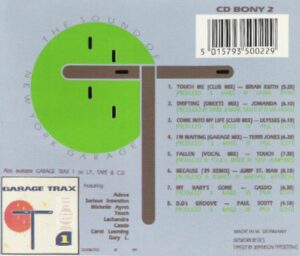 Garage Trax 1 - The Sound of New York Garage, Cover back 1989
