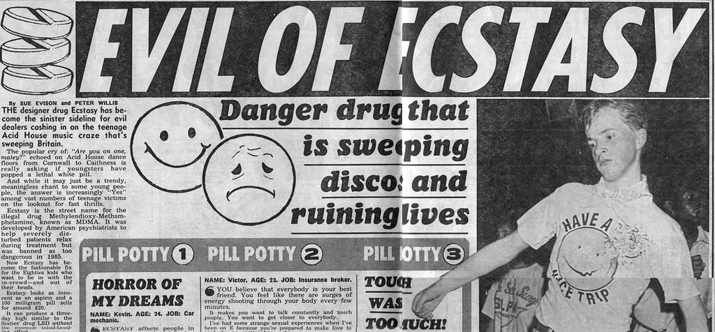 Evil of Ecstasy - Zeitungsbericht zu Acid House und Nebenwirkungen