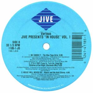 Sampler Jive pres. In House Vol. 1, Label B, mit Adonis and the Acid Slaves, 1989