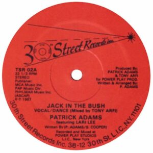 Patrick Adams Jack in the Bush Label A 1987