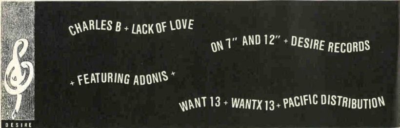 Charles B Lack of Love Ad Record Mirror 890225