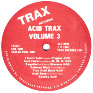 Acid Trax Volume 3 Trax Records Label B
