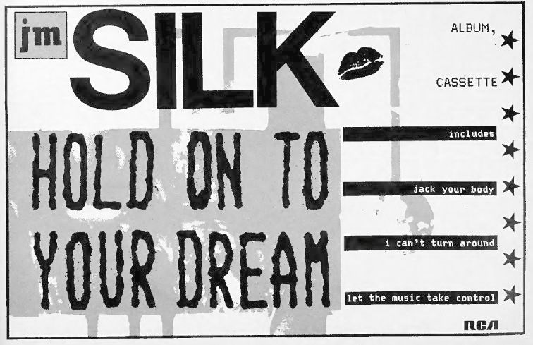 JM Silk Hold on tho your Dream Ad Record Mirror Mai 1987