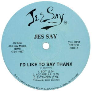 Jes Say Id like to say thanx Label A