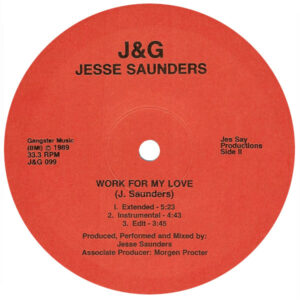 Jesse Saunders Work for my Love Label B