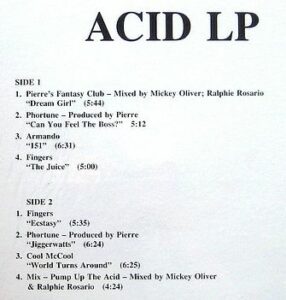 Acid LP Tracklist Hot Mix 5