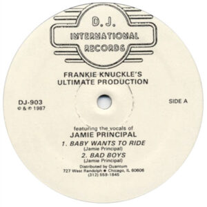 Frankie Knuckles Ultimate Production ft. Jamie Principle Label A DJ International DJ903