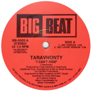 Taravhonty I Can't Hide Label A BB 0005
