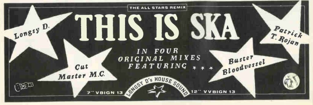 Longsy D This is Ska (Buster) Ad Record Mirror 890325