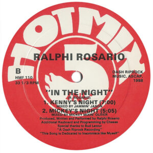 Ralphi Rosario In The Night Label B HMF110